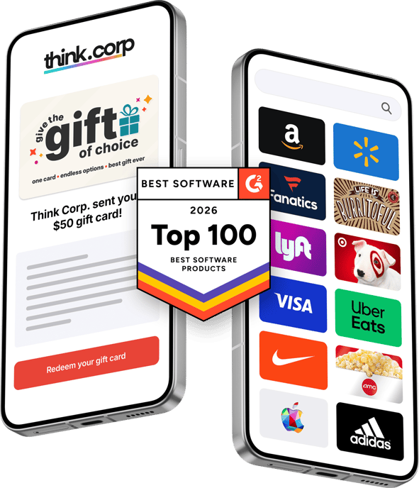MediaTree Giftogram rewards platform with G2 Top 100 badge